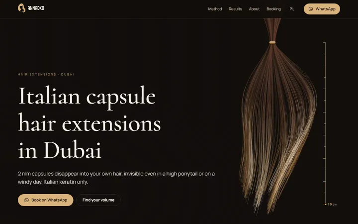 Zrzut strony: Salon urody