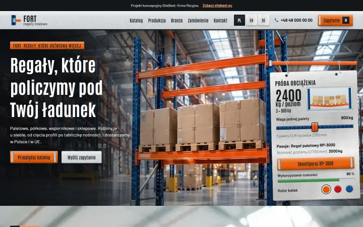 Fort website on desktop - screenshot of the live site