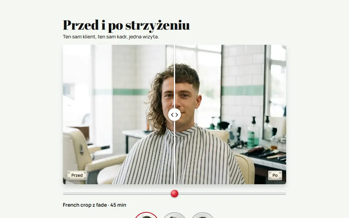 Przed i po jednym ruchem: fragment strony Kontur