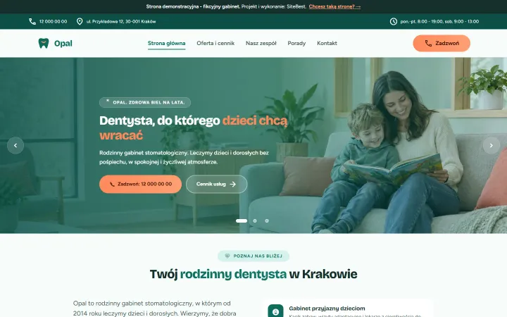 Opal website on desktop - screenshot of the live site