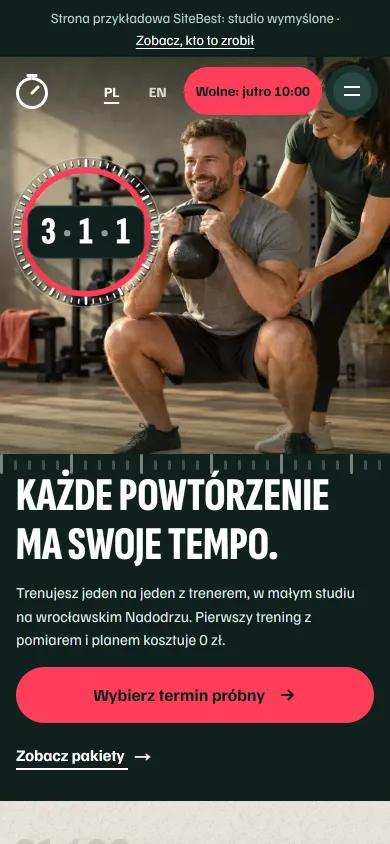Strona Seria na telefonie - zrzut z żywej strony
