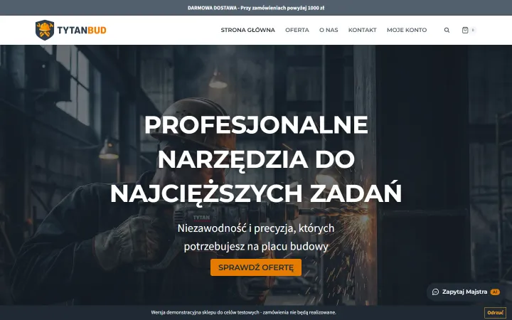 Zrzut strony: Sklep budowlany